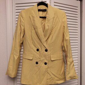 Zara NWT Dbl Breasted Beautiful Mellow Yellow Blazer $69 for $30